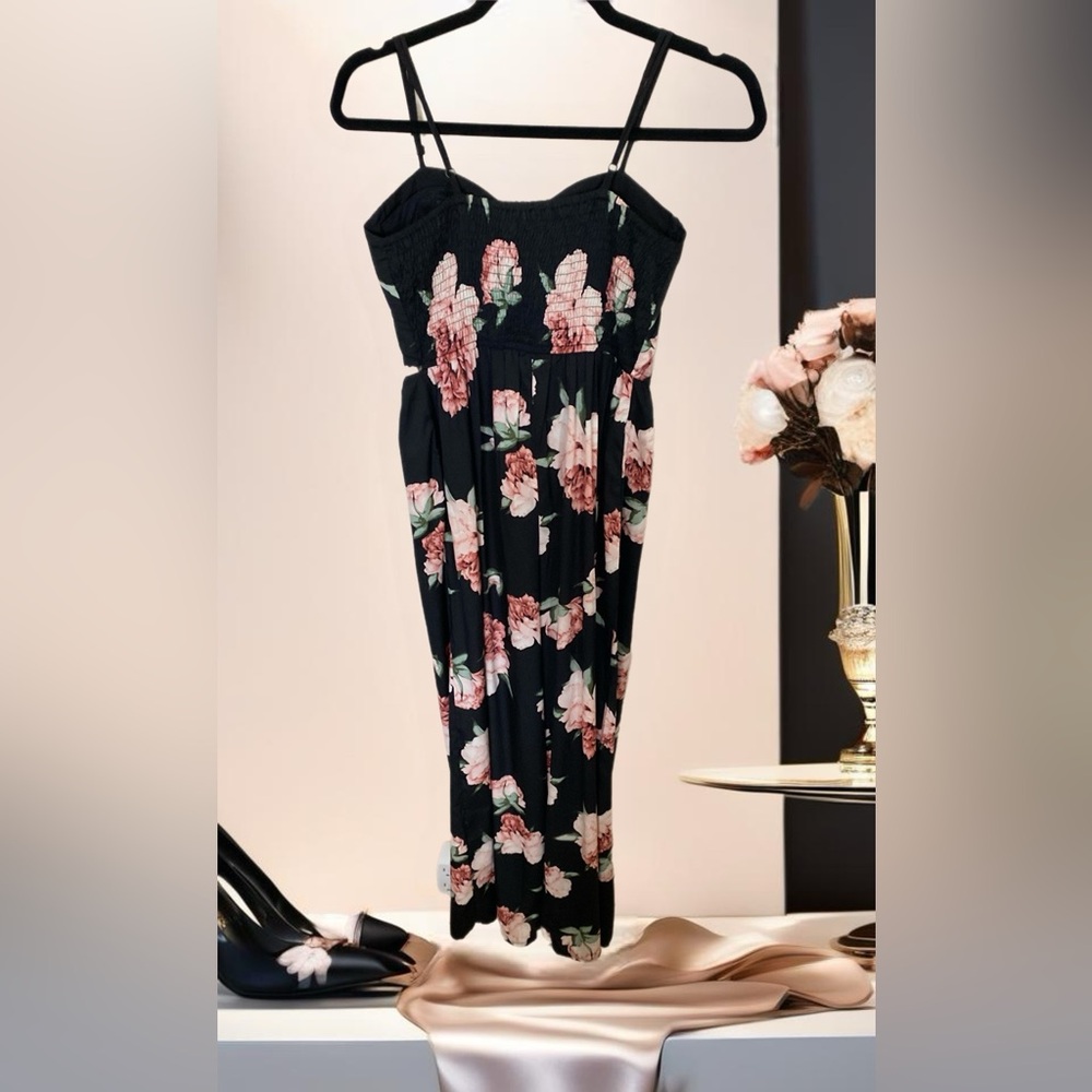 Band of Gypsies Floral Black Jumpsuit